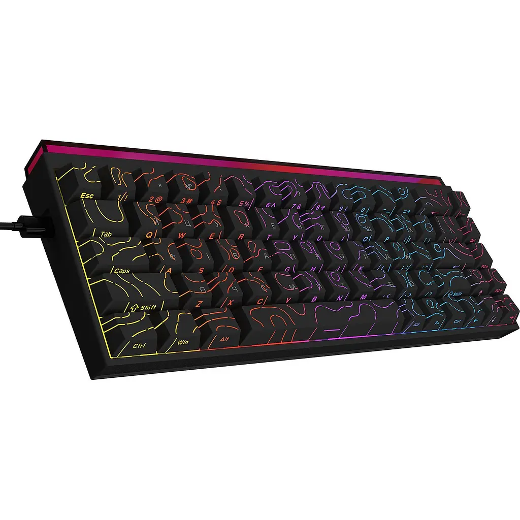 Клавіатура Ajazz NK68 Red Switch Black USB-C (NK68-R-S-B) - фото 4