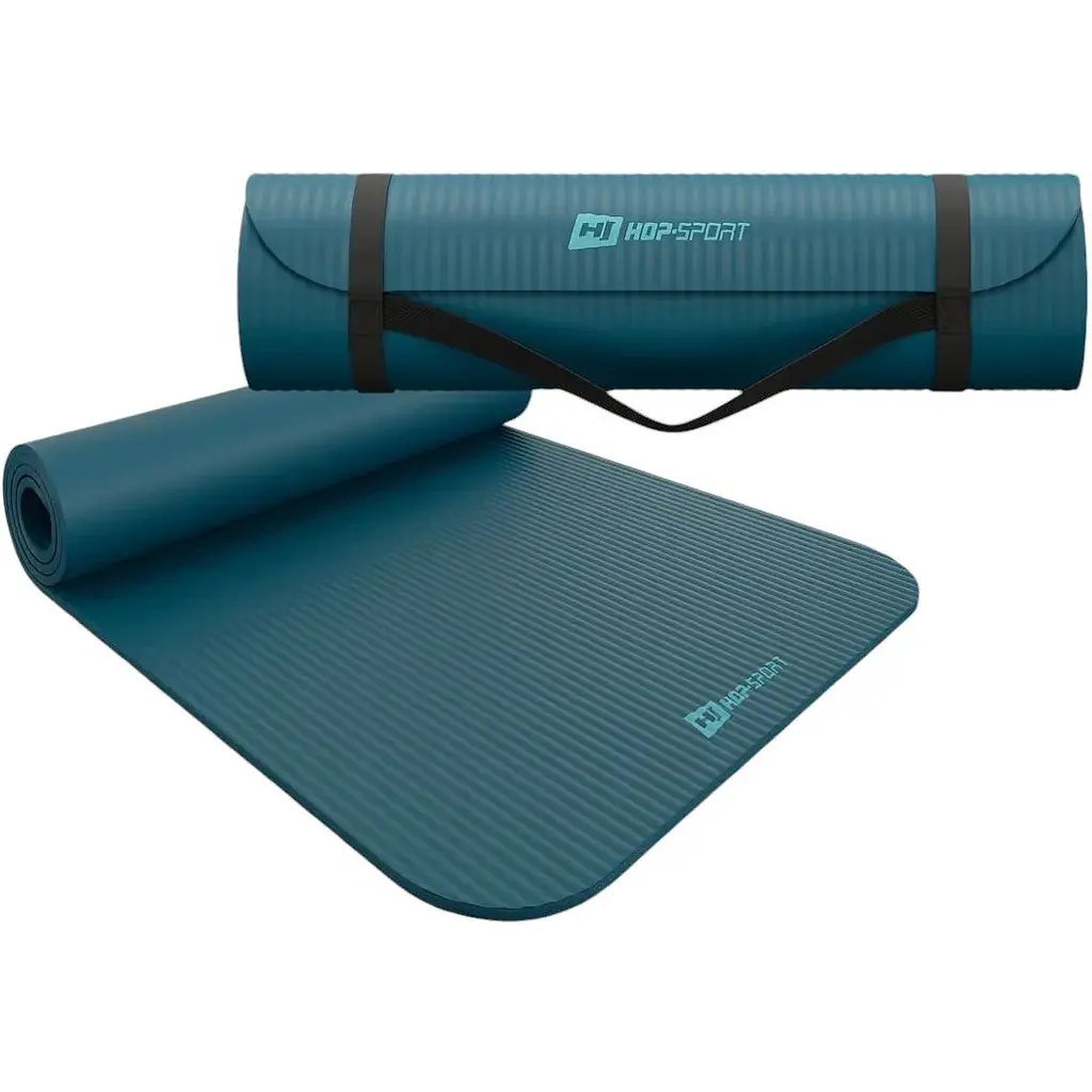 Килимок для йоги Hop-Sport HS-NB010GM NBR 1 см темний морський - фото 9