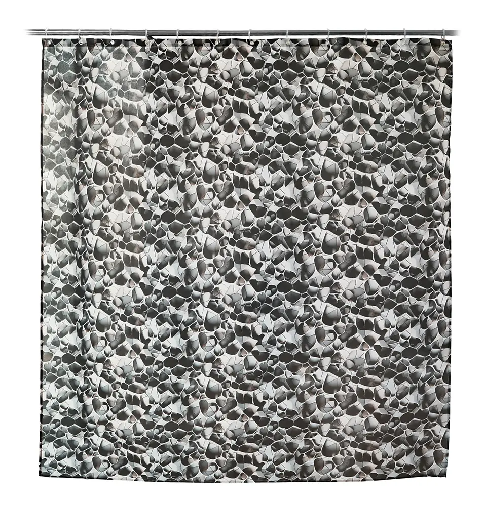 Шторка для ванної кімнати Woko Stoune 3D 180х200 із 12-ма кільцями - фото 3