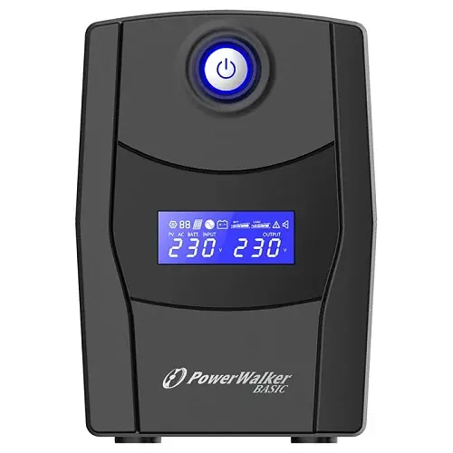 Джерело безперебійного живлення PowerWalker Basic VI 600 STL, 600 VA, Black, 360 W, 2xSchuko, USB, RJ-45, LCD, 96 x 286 x 138 мм, 4.3 кг (10121072) - фото 2