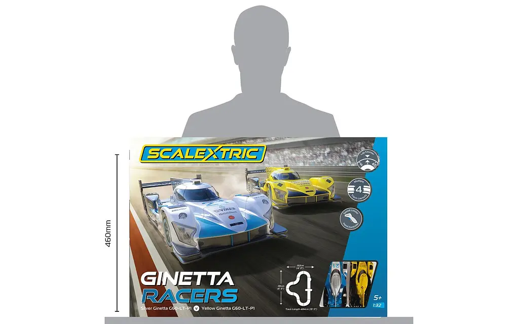 Набір гоночний трек Scalextric Ginetta Racers Set - EU Plug з автомобілями C1412P - фото 7