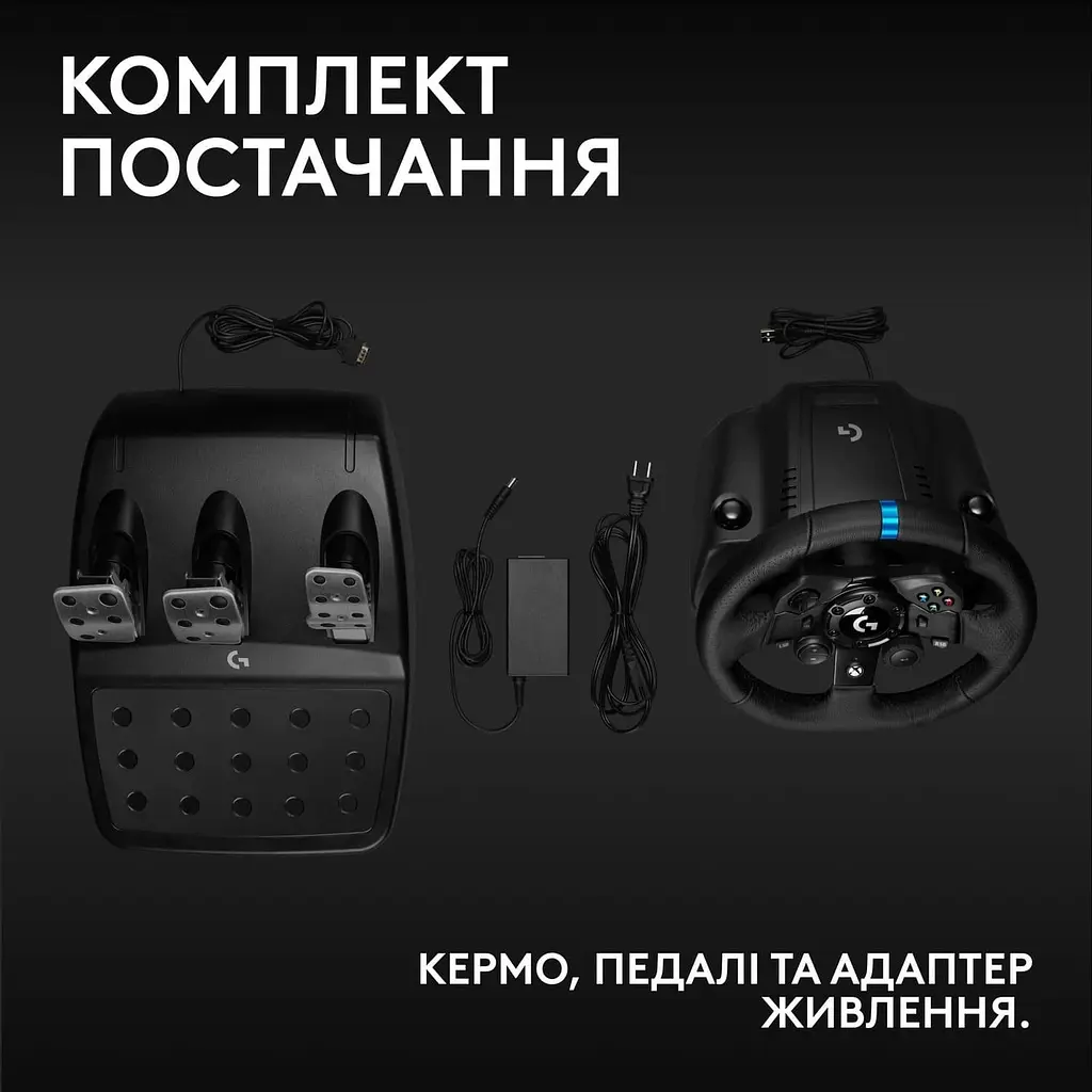 Руль и педали Logitech G923 Trueforce Racing Wheel and Pedals (941-000158) Black - фото 10
