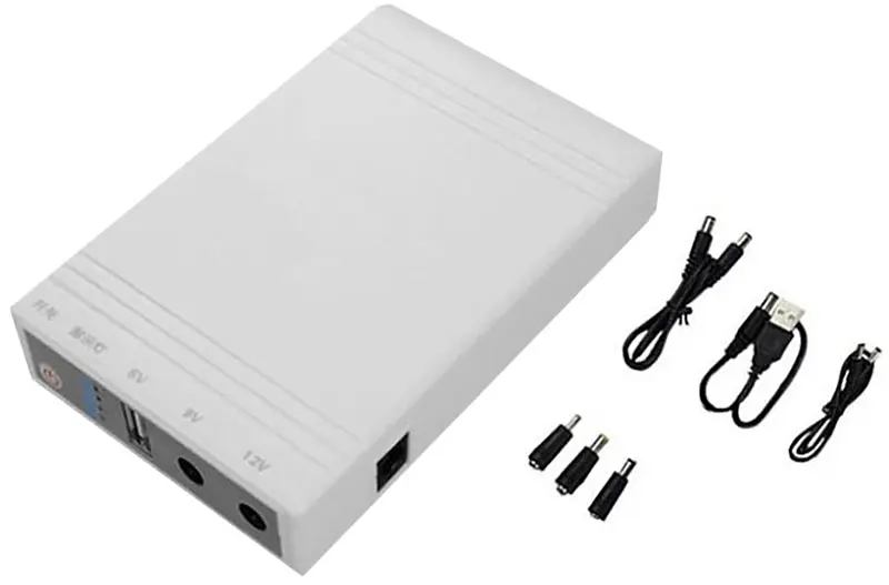 Джерело безперебійного живлення TOTO Mini DC UPS WGP103 5V-12V-12V 32.56 Wh/8800mAh White - фото 3