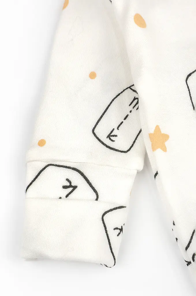 Комбінезон бавовняний для немовлят на кнопках Milk зі швами назовні - фото 3