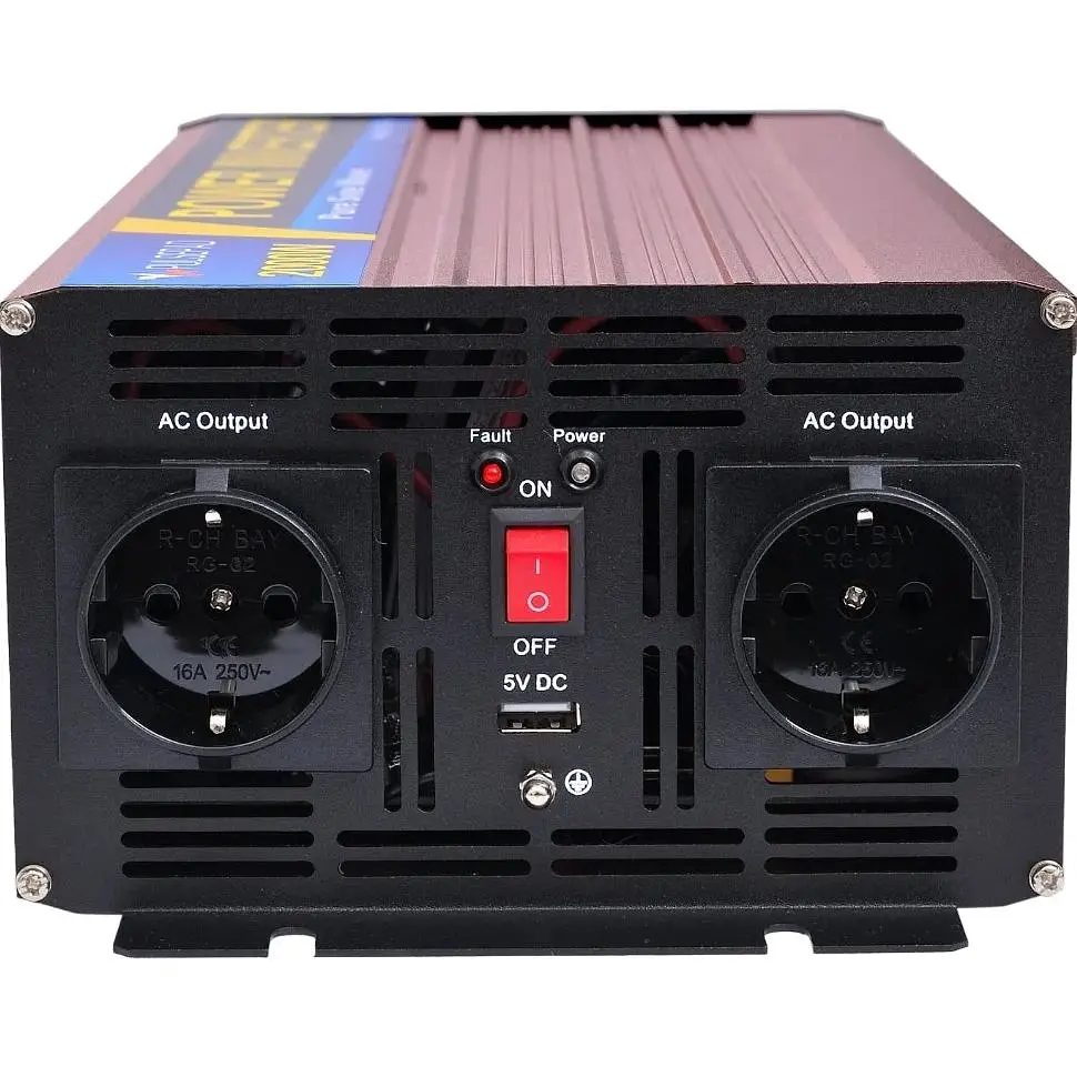 Автомобильный инвертор Pulsepad PSW-2000 12V 2000W Pure Sine Wave [111704] - фото 2