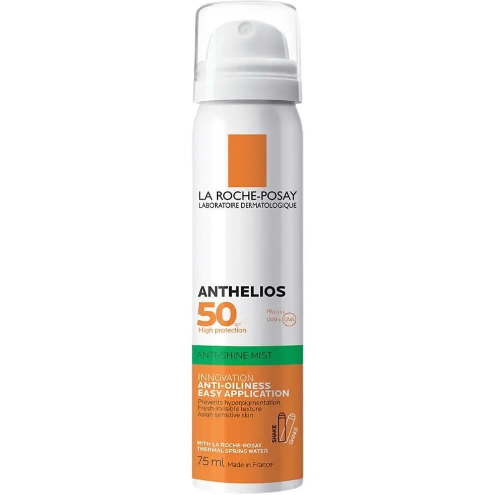 Набор La Roche-Posay: солнцезащитный спрей для лица Anthelios XL SPF 50+ 75 мл + солнцезащитный легкий корректирующий флюид SPF50+ 3 мл + пляжная сумка La Roche-Posay оранжевая - фото 2