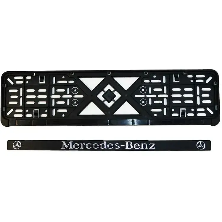 Рамка номерного знака Poputchik пластик з об'ємними літерами Mercedes-Benz 52х13.5х2 см 2 шт - фото 4