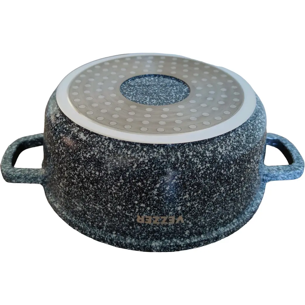 Каструля Vezzer з кришкою 22 см 3.5 л сіра (VZ8042) - фото 3