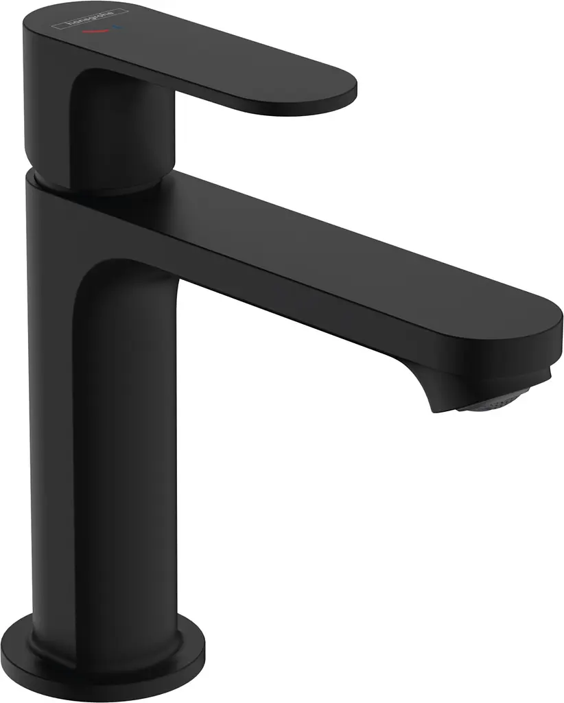 Змішувач для умивальника Hansgrohe Rebris S CoolStart EcoSmart+ з донним клапаном matt black 72588670