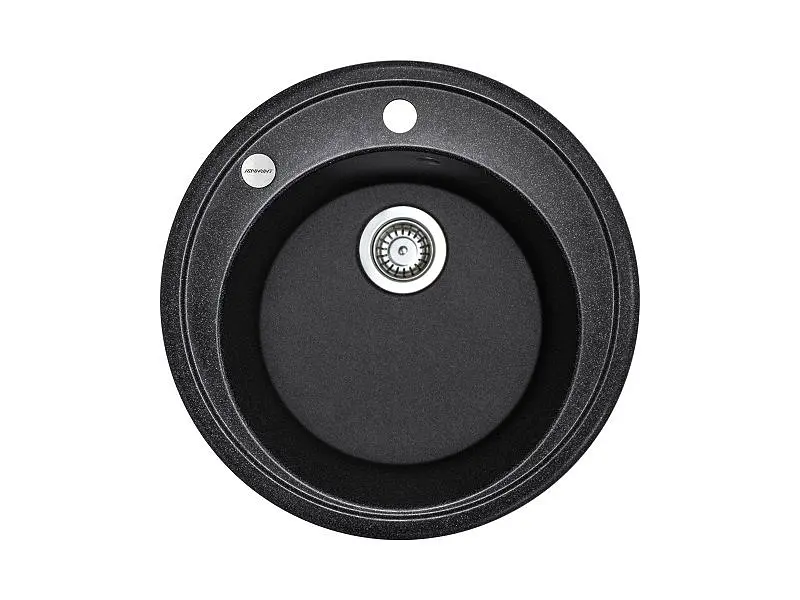 Кухонна мийка Adamant SUN чорна d 510x200 мм, без крила d 51