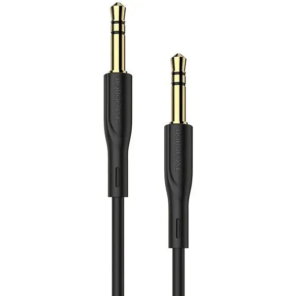 Кабель Borofone BL1 Audiolink audio AUX cable 1m Black - фото 2