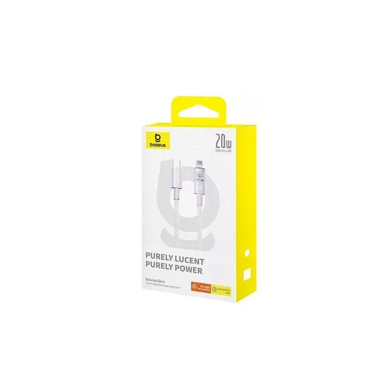 Кабель Baseus Gem Fast-Charging Data Cable USB-C to iP 20W 2 м Nebula Purple - фото 2