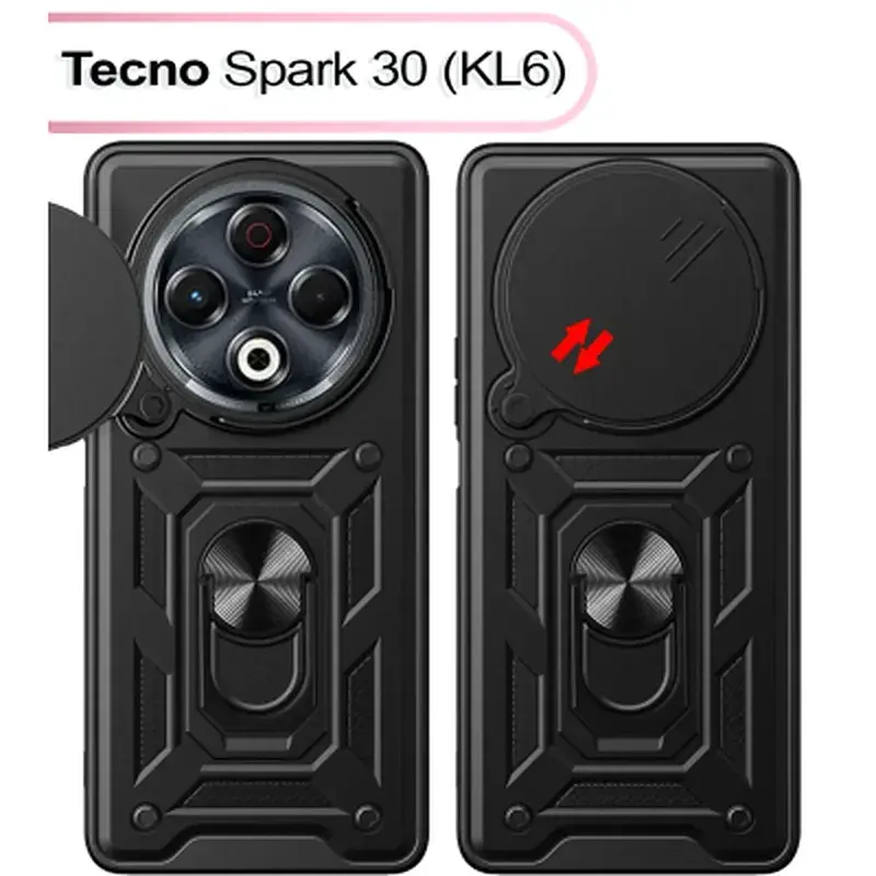 Чохол до мобільного телефона BeCover Military Tecno Spark 30 (KL6) Black (713541)