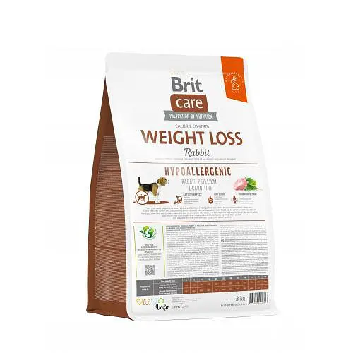Сухий корм Brit Care Dog Hypoallergenic Weight Loss для собак з надмірною вагою, гіпоалергенний з кроликом, 3 кг - фото 3