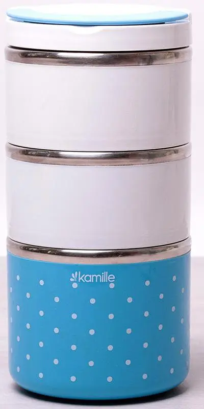 Ланч-бокс на 3 ємності Kamille Ø11х23.5 см kuh0009672 - фото 4