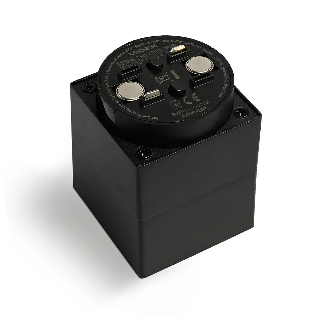 Світильник МАГНІТНИЙ трековий VIDEX LE24B 7.5W 4000K 48V Black VIDEX (28025-000) - фото 6