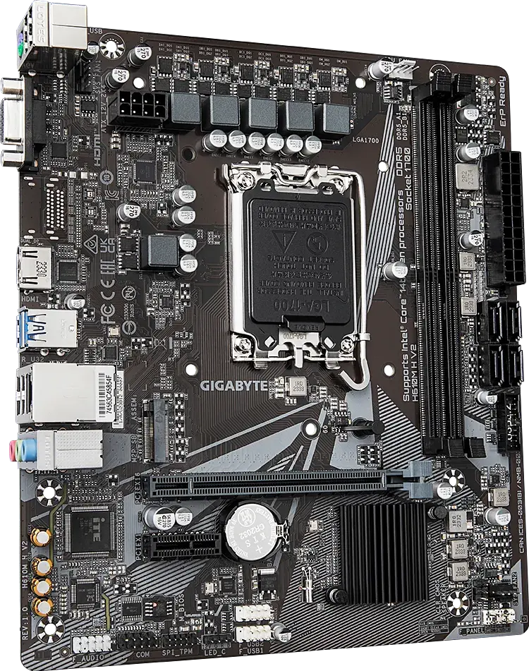Mатеринська плата Gigabyte H610M H V2 LGA 1700 (H610M H V2) - фото 2