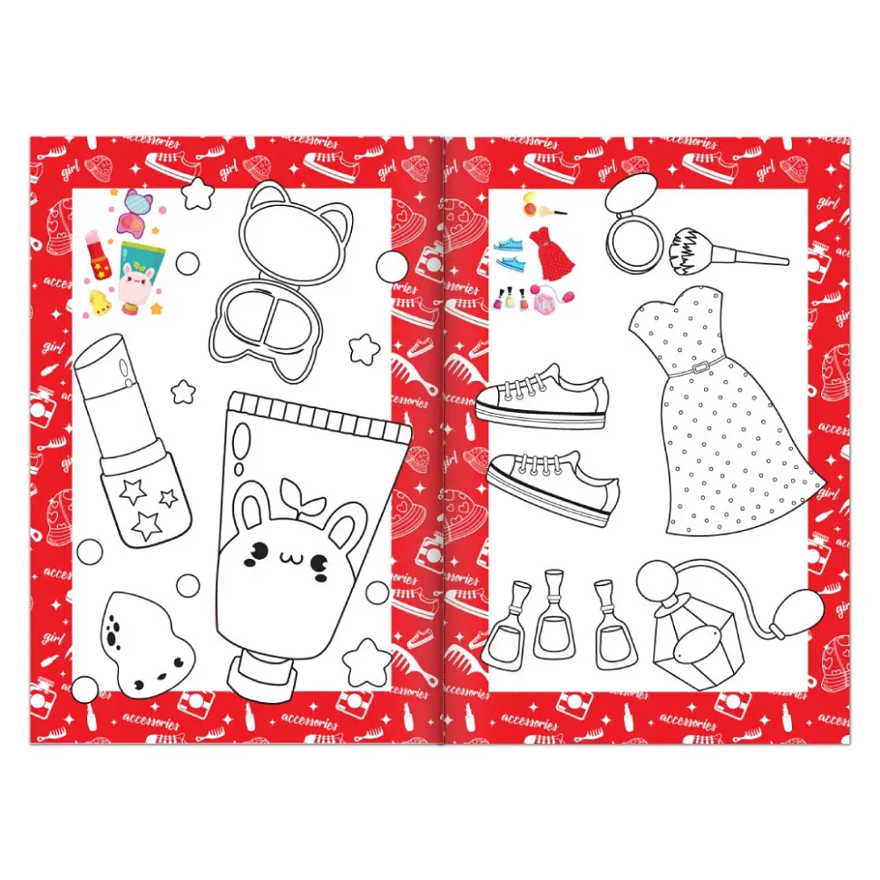 Книжка раскраска "Девичьи штучки" Апельсин РМ-48-46 с цветными подсказками - фото 2