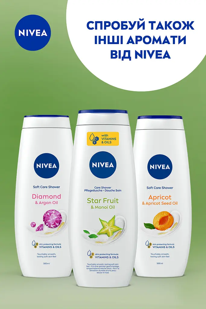 Гель-уход для душа NIVEA Карамболь и масло моное 500 мл (80856) - фото 6