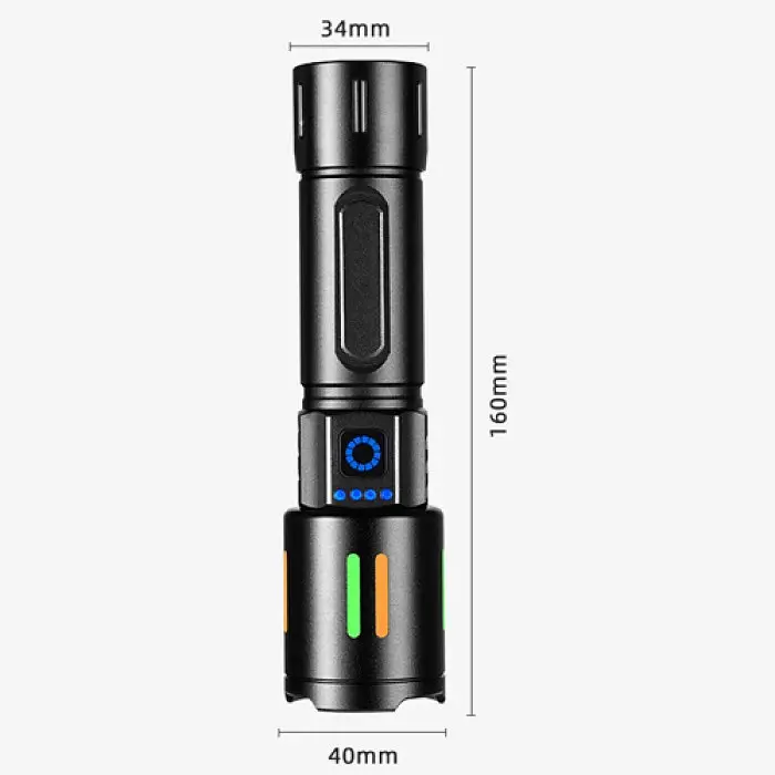 Ліхтар ручний Coba CB-611-TG акумуляторний із зумом 1x26650/3xAAA ЗУ Type-C zoom FLUORESCENCE - фото 7