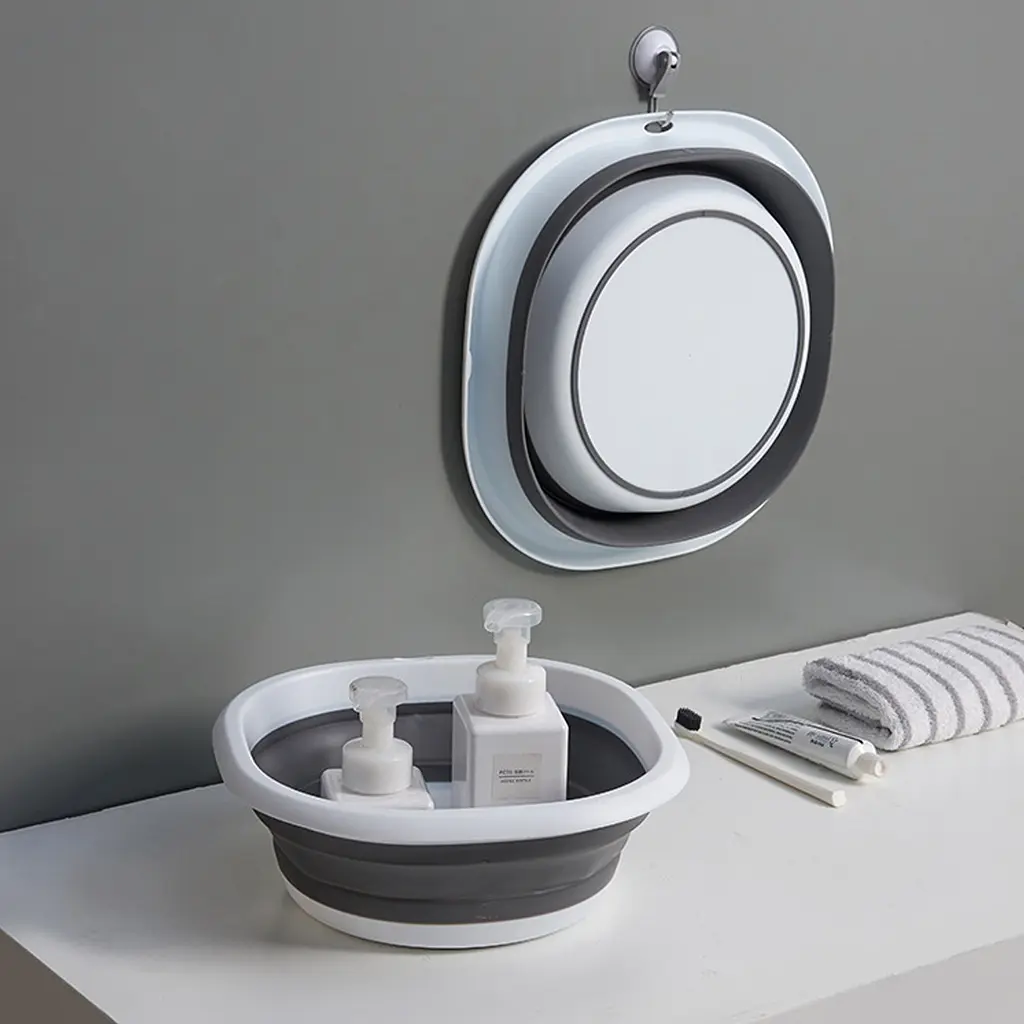 Миска складана MBM My Home KP-76 М 5 л біло-сіра (KP-76 M WHITE/GRAY) - фото 4