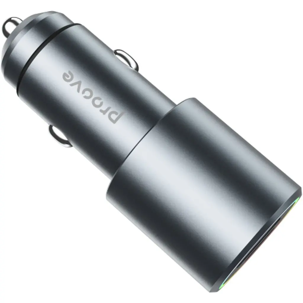 Автомобільний зарядний пристрій Proove Double Energy Plus 53W USB-A + USB-C Metal Gray (ACDE53110004) [130293] - фото 4
