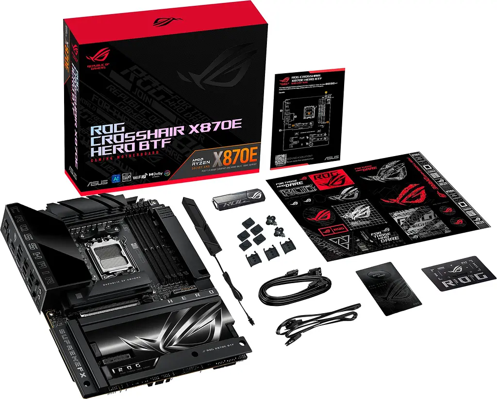 Материнська плата Asus ROG CROSSHAIR X870E HERO BTF sAM5 X870E 4xDDR5 M.2 HDMI WiFi BT ATX - фото 2