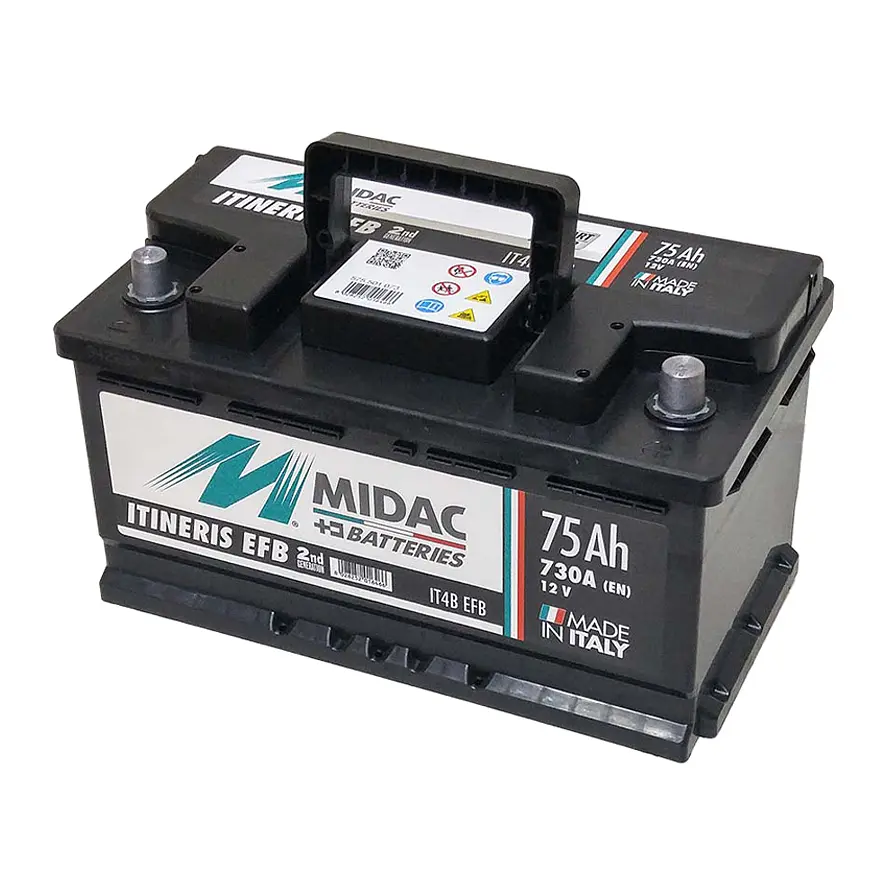 Аккумулятор 6СТ-75A MIDAC ITINERIS EFB START STOP низкий, 12V, 75Ah, R EN730А - фото 3