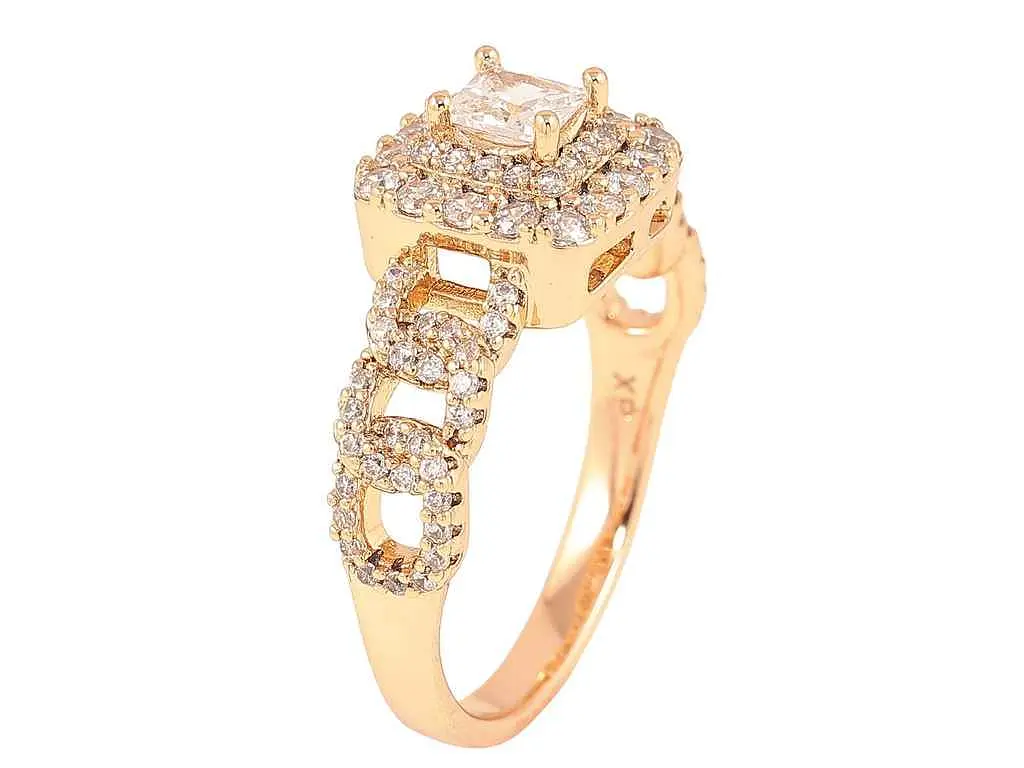 Каблучка XUPING Позолота 18K "Інкрустація цирконієм" (257278) р.18.5 - фото 2