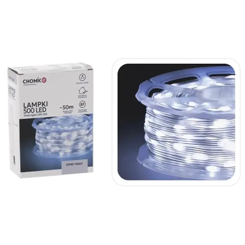 Гірлянда Chomik Струна На котушці 49.9 + 3 м 500 LED Холодний білий (5900779880122) - фото 4