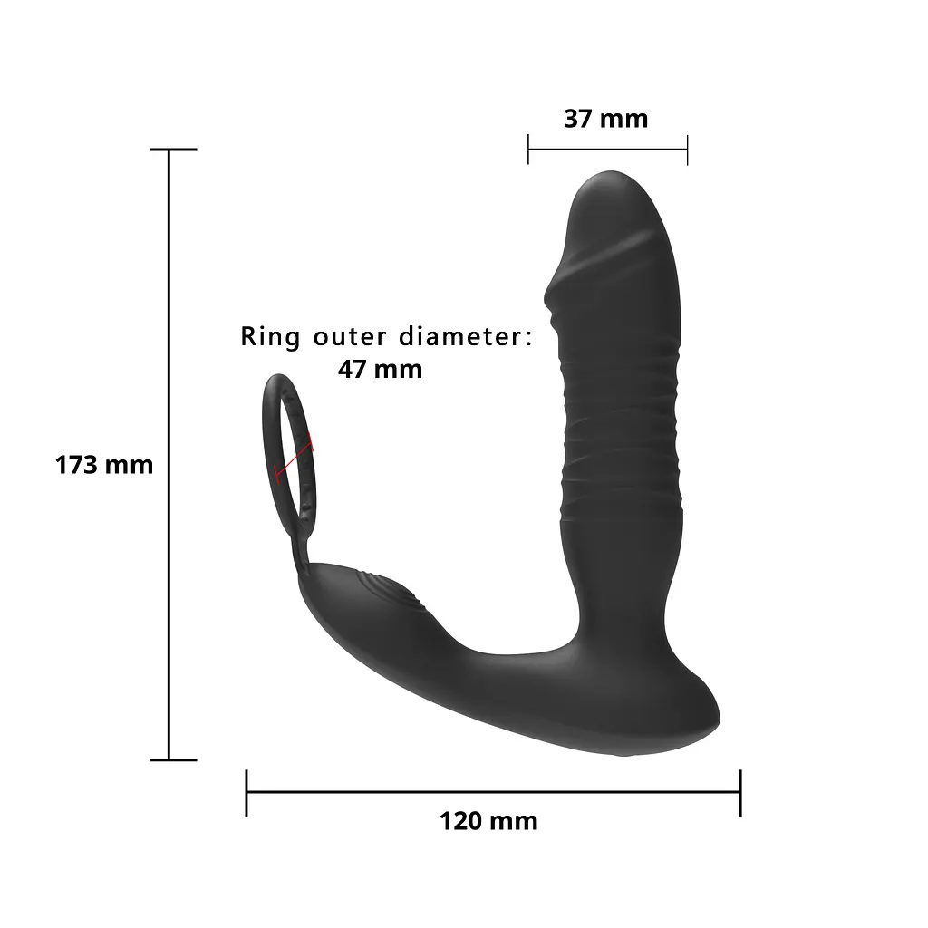 Масажер простати - Erospace Men’s Play Thrusting Prostate Massager APP Controlled B5 - фото 8