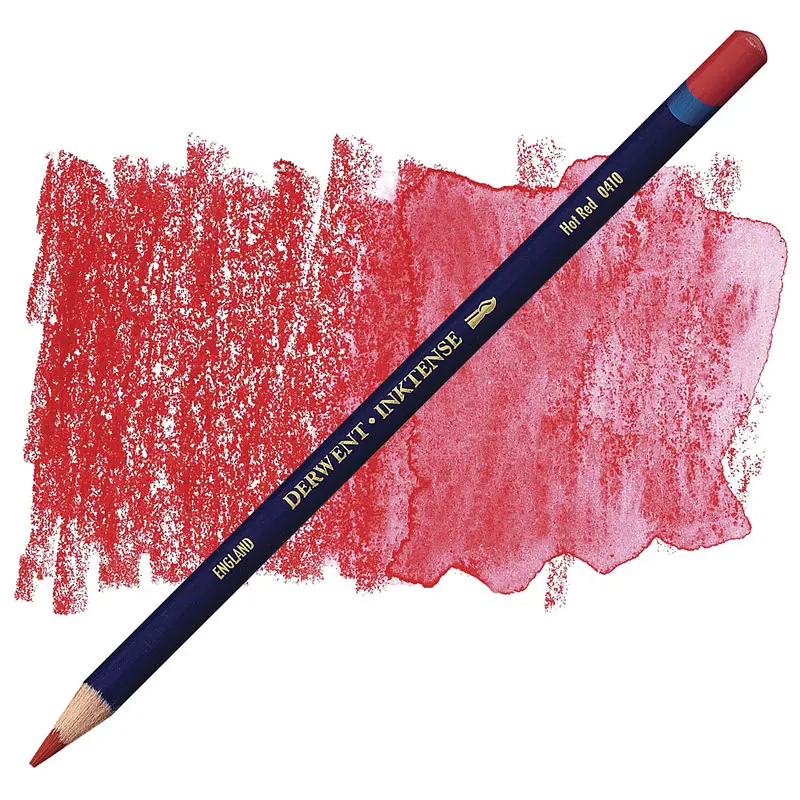 Олівець чорнильний Inktense (0410), Червоний гарячий, Derwent