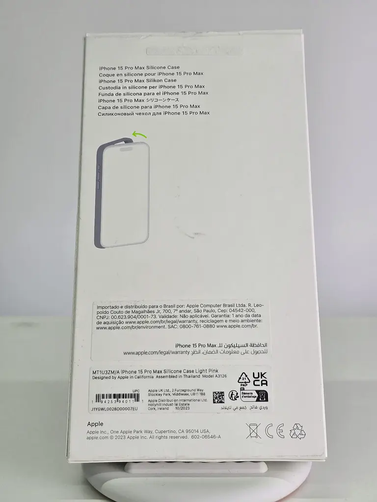 Оригінальний силіконовий чохол для iPhone 15 Pro Max Apple Silicone Case with MagSafe Light Pink MT1M3ZM/A - фото 6