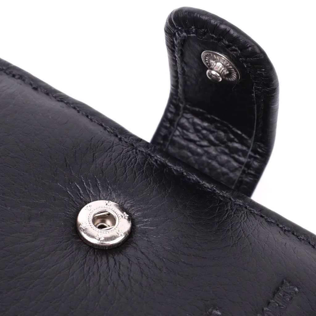 Якісний горизонтальний гаманець із натуральної шкіри ST Leather 22455 чорний - фото 8
