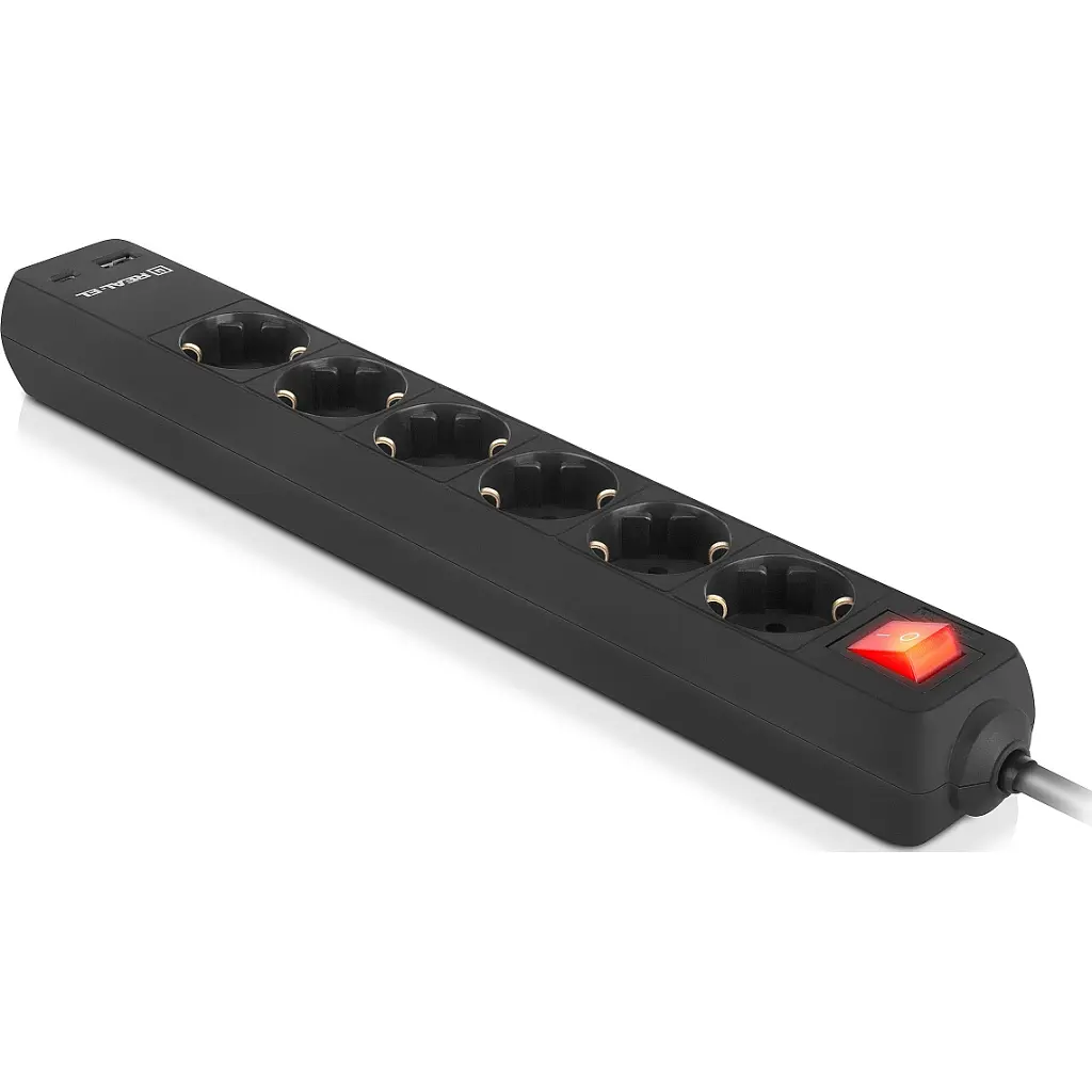Мережевий фільтр живлення REAL-EL RS-PROTECT 605 3m, black (EL122300041) - фото 4