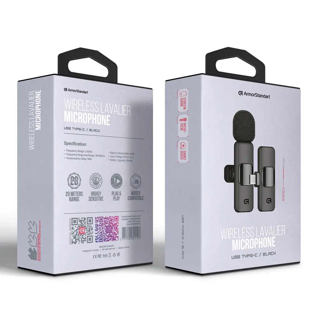 Мікрофон Armorstandart ASM2 USB Type-C Black (ARM80110) - фото 2