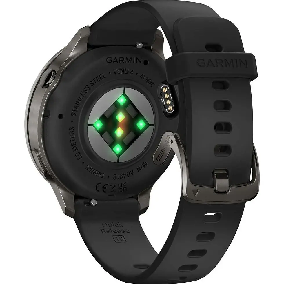 Смарт-годинник Garmin Venu 4 41mm Slate with Black Silicone Band (010-03013-02) [146406] - фото 6