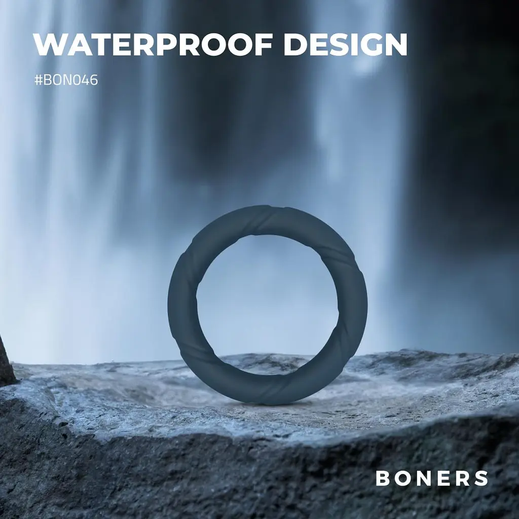 Ерекційне кільце Boners Ergo Cock Ring сірий - фото 2