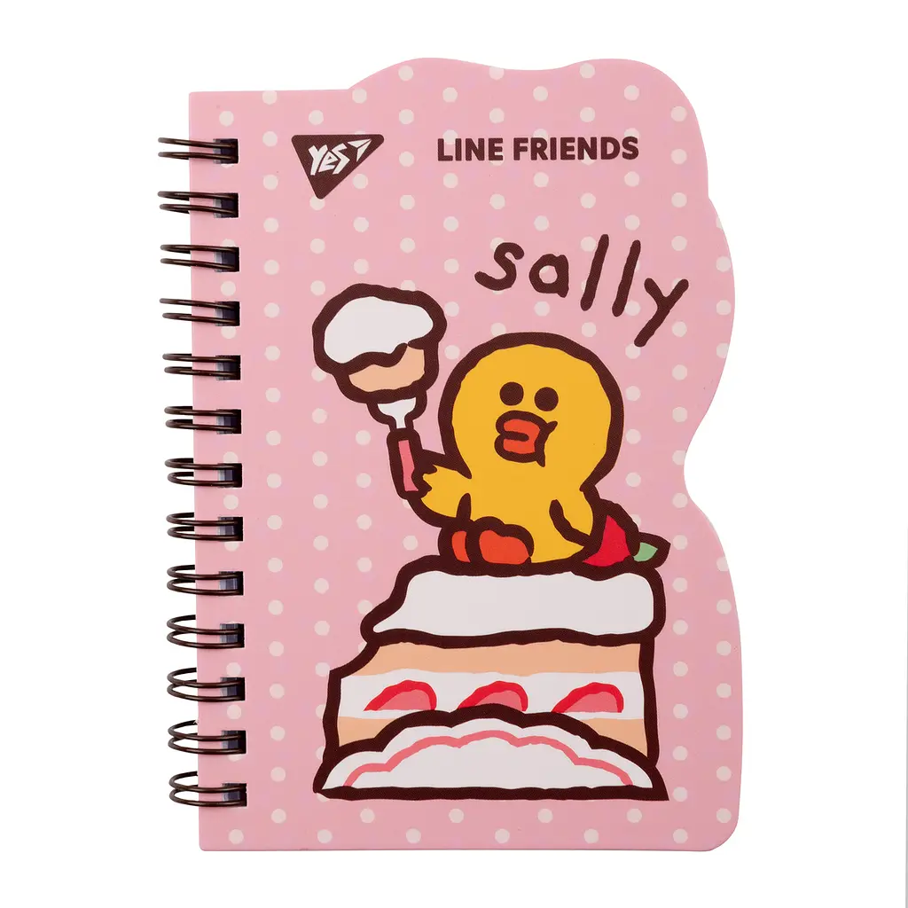 Блокнот Yes В7 60 аркушів подв спіраль Line Friends Sally клітинка №151806 - фото 4