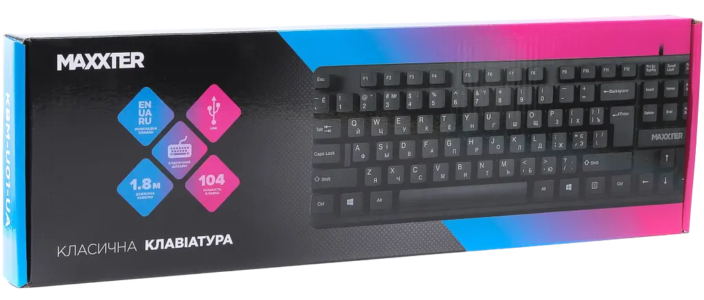Клавиатура Maxxter KBM-U01-UA Black - фото 3