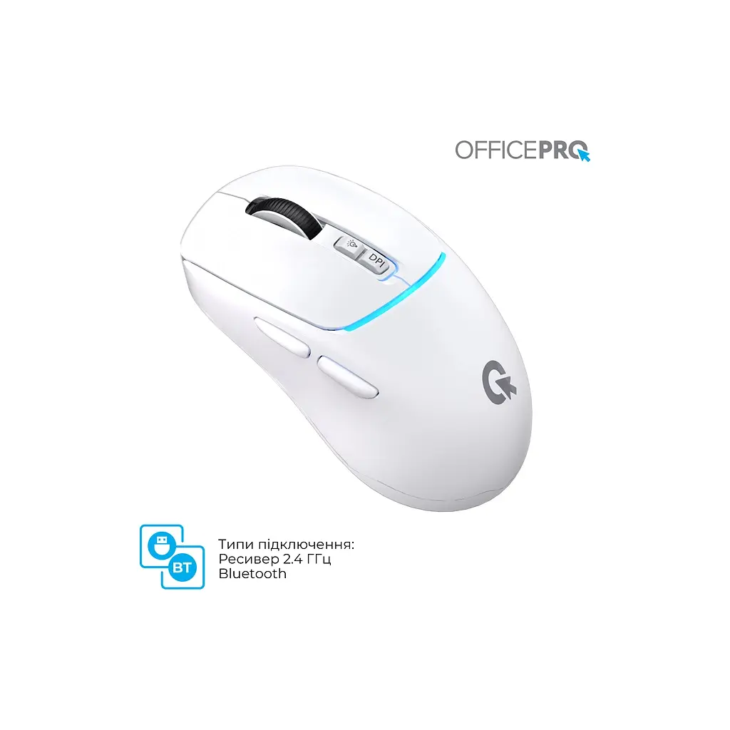 Мишка OfficePro M468W Wireless/Bluetooth White (M468W) - фото 11