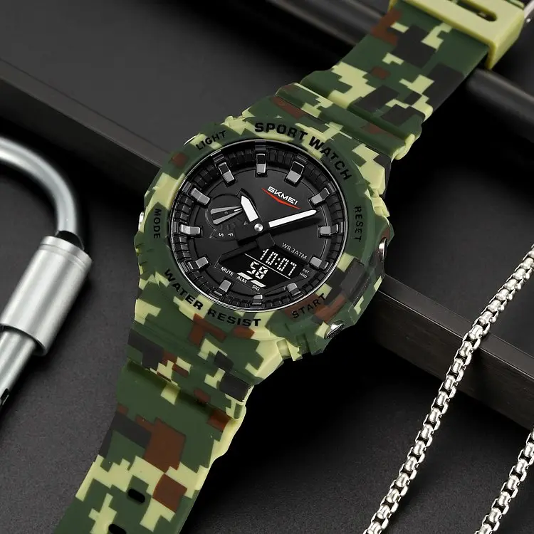 Чоловічий наручний годинник 2351CMGN Camo Green Skmei acs0029982 - фото 4