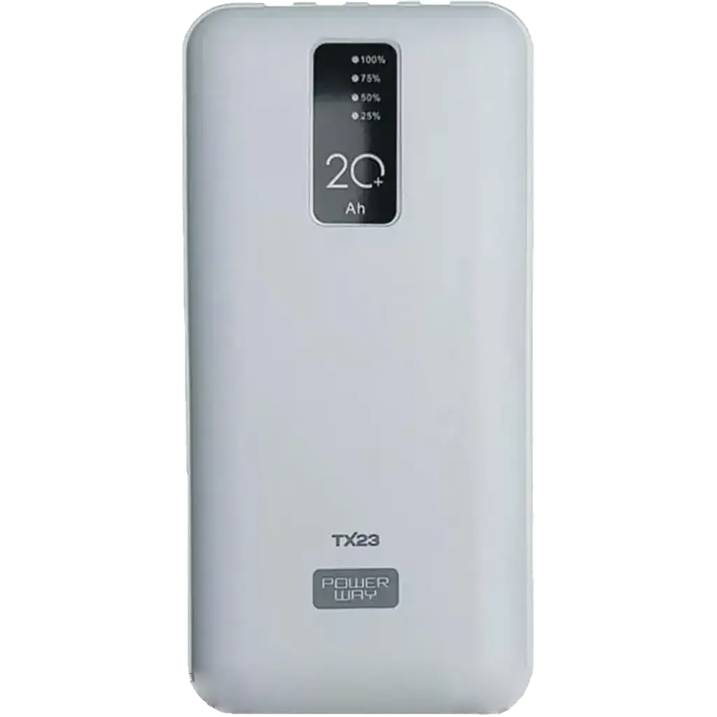 Внешний портативный аккумулятор Sertec Power Way TX23 20000 mAh (Белый) - фото 2
