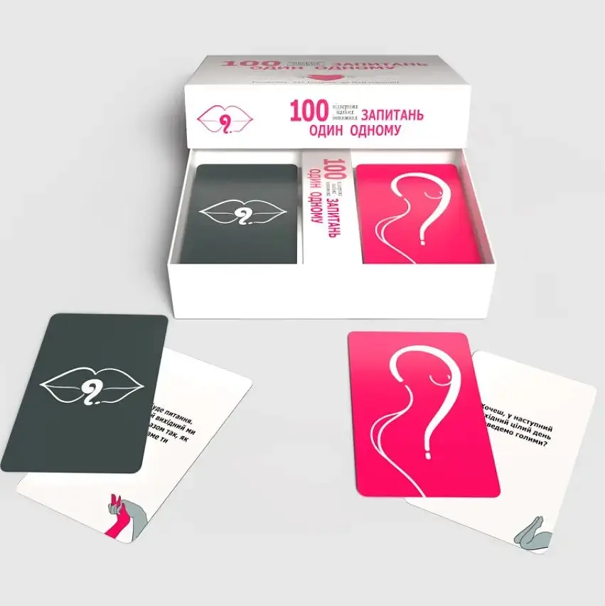 Настольная игра Bombat Game 100 вопросов друг другу 800446 100 карточек заданий правила игры на украинском языке 18+ - фото 2