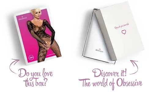 Бодістокінг Obsessive Bodystocking F210 з рукавами-мітенками у сітку з кольоровим мереживом S/M/L чорний - фото 7