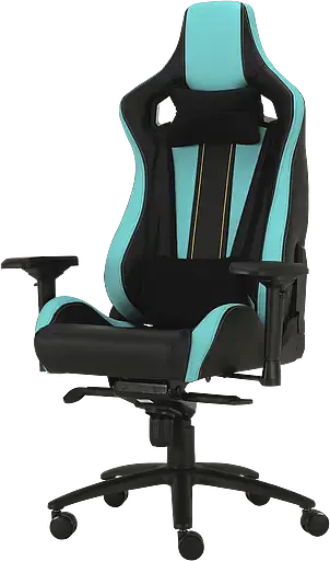 Геймерское кресло GT Racer черное с ментоловым (X-0715 Black/Mint) - фото 3