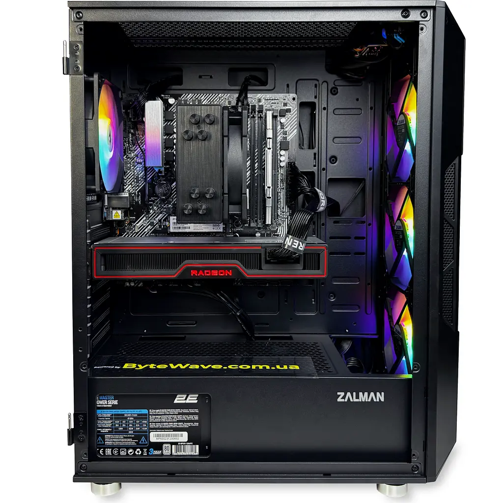 Игровой ПК RTX 4060 + Ryzen 5 5600 | DDR4, SSD NVMe 512ГБ, B550 MicroATX - ByteWave - фото 2