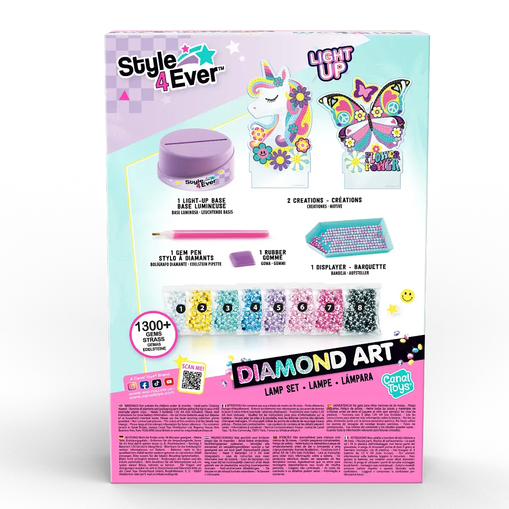 Набір для творчості Canal Toys Style 4 Ever Diamond Art  Деко з підсвіткою (OFG299) - фото 3