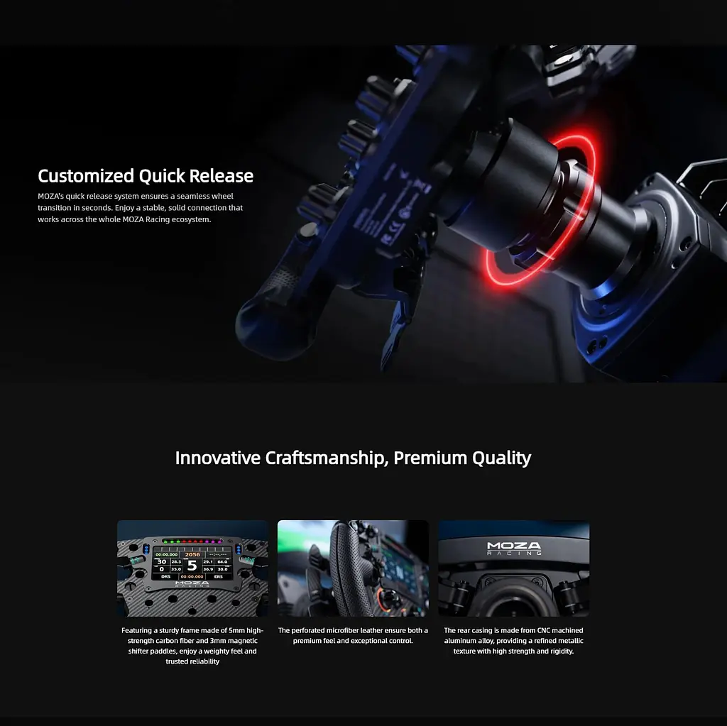 Руль MOZA Racing FSR V2 Formula for PC Экран 4.3" RGB - фото 9