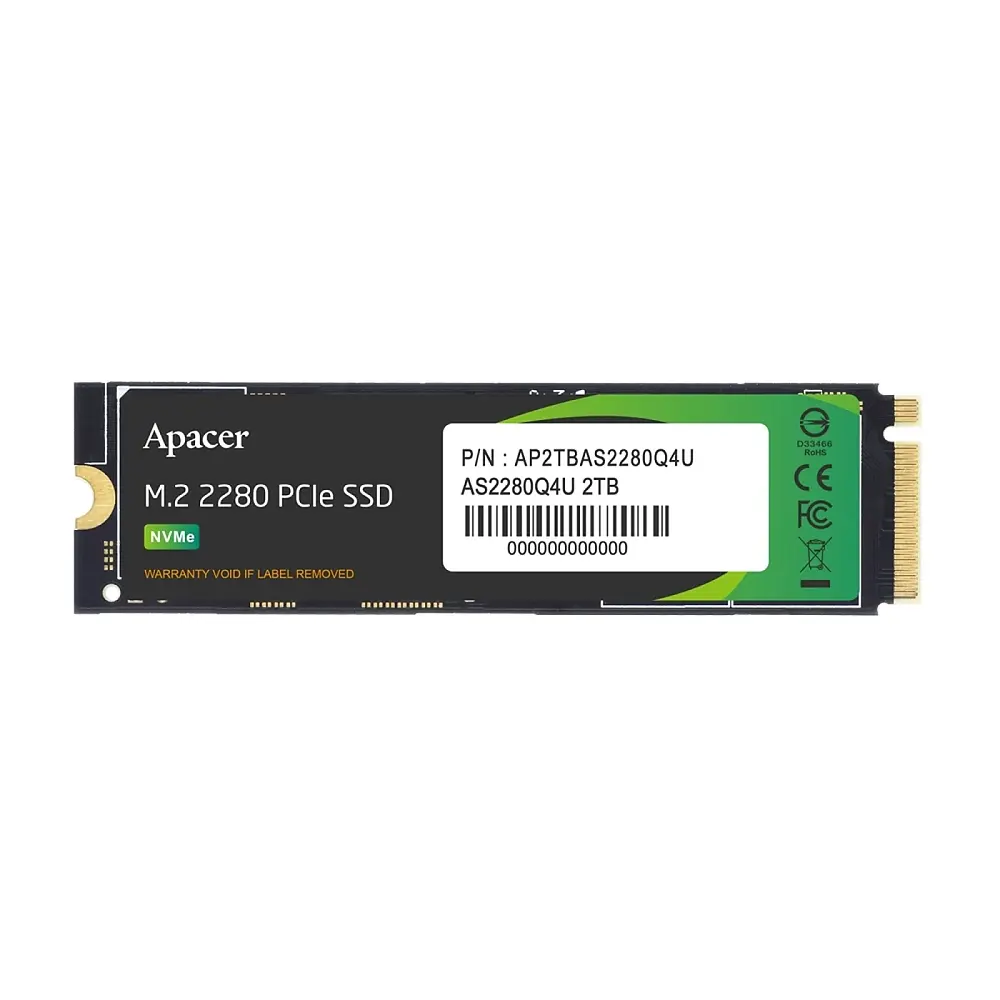Накопичувач SSD M.2 Apacer AS2280Q4U 2TB 2280 PCIe 4.0x4 NVMe 3D Nand Read/Write: 7400/7000 MB/sec (AP2TBAS2280Q4U-1) - фото 2